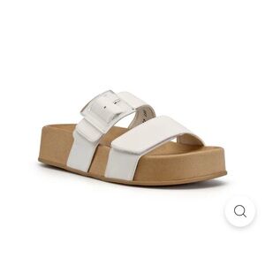 Paul Green ALOHA SLIDE Color — White Nappa size UK  4.5 US 7  slip on sandals